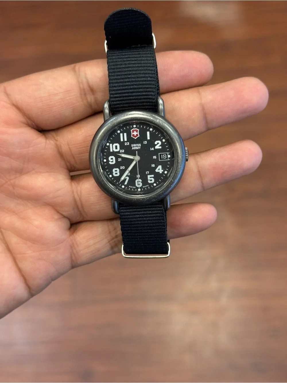 Victorinox Black Dial Field Watch with Black Nylon Strap unisex